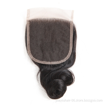 Brazilian Virgin Human Hair Loose Wave 4x4 Lace Closure
